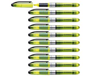 STABILO - marcador fluorescente - NAVIGATOR | pack de 10, amarillo