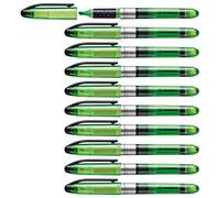 Stabilo, Marcador fluorescente de tinta líquida, de bolsillo STABILO NAVIGATOR - Caja con 10 unidades - Color verde