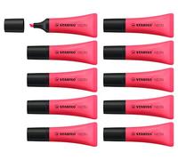 STABILO Marcador fluorescente NEON - Caja con 10 unidades color rosa