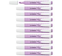 STABILO Marcador fluorescente swing cool - Caja con 10 unidades - Color violeta
