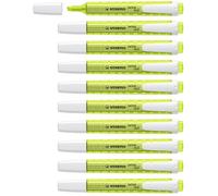 STABILO - marcador fluorescente - swing cool | pack de 10, amarillo