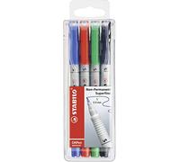 STABILO Marcador permanente OHPen universal, Estuche con 4 colores