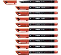 STABILO - marcador permanente - OHPen universal | tinta permanente, punta media, pack de 10, rojo