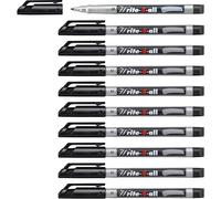 STABILO Marcador permanente Write-4-all Punta media Caja con 10 unidades negro