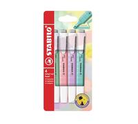 STABILO - Marcador - swing cool Pastel - Estuche de 4 - pizca de menta, rubos rosa, violeta, toque de turquesa