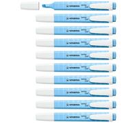 STABILO - Marcador - swing cool Pastel - Pack de 10 - azul ventoso