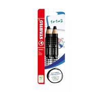 STABILO MARKdry Markdry - Rotulador de cartón con 2 rotuladores borrables pizarra y pizarra blanca Markdry - negro