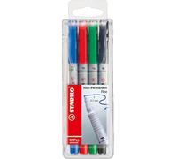 Stabilo OHPen - Rotuladores de punta superfina (0,7 mm, 4 unidades), colores surtidos