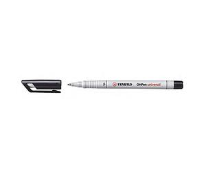 Stabilo Ohpen Universal Black Permanent Marker (Black, White, (Importación USA)