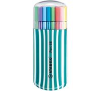STABILO Pen 68 Estuche Premium Zebrui Turquesa de 20 Rotuladores