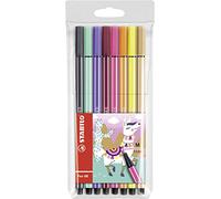 STABILO Pen 68 Living Colors - Rotulador de dibujo - Estuche de 8 rotuladores de punta media - Decoración de lama