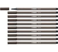 STABILO Pen 68 - Premium Fibre-Tip Pen - Pack of 10 - Umber