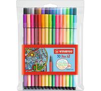 Stabilo Pluma 68 Punta de Fieltro Bolígrafos Fibra 1.0mm-30 Varios Colores
