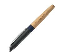 STABILO Pluma estilográfica Grow – Incluye cartucho – Azul arándano/haya (borrable)