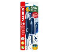 STABILO Pluma estilográfica escolar ergonómica para zurdos con punta para principiantes EASYbirdy 3D DreamWorld Special Edition en azul