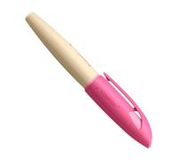 STABILO - Pluma estilográfica escolar ergonómica para zurdos con punta para principiantes A EASYbirdy Timber - Color rosa - Incluye cartucho