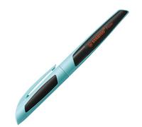 STABILO Pluma estilográfica Flow Sportty – incluye cartucho – azul claro y negro