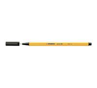 Stabilo point 88 rotulador de punta fina de fibra - trazo de 0.4 mm - tinta con base de agua - color negro (10 uds)