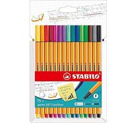 Stabilo point 88 - Rotuladores de punta fina (15 unidades, 15 colores diferentes)