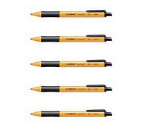 Stabilo Pointball Boligrafo Retractil - Punta de 1mm - Tinta con Base de Aceite - Recargable - 79% Plastico Reciclado - Grip Antideslizante - Color Negro