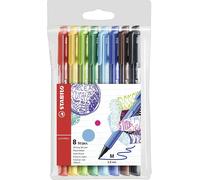 STABILO PointMax Punta De Nailon Fineliner 0.8mm Cartera De 8 Colores Asortidos