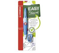 STABILO - Portaminas ergonómico para diestros - EASYergo 3.15 en azul claro/azul oscuro - incluye 1 mina gruesa - Dureza HB y sacapuntas - blíster