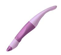 STABILO Bolígrafo ergonómico para diestros, Easyoriginal Pastel en brillo de Lila, bolígrafo individual, color azul (borrable), incluye cartucho