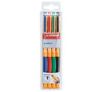 STABILO pointVisco Bolígrafo de gel con tapa Fino Negro, Azul, Verde, Rojo 4 pieza(s)