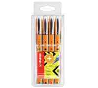STABILO Roller worker + fine - Estuche con 4 colores