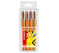 STABILO Roller worker + fine - Estuche con 4 colores