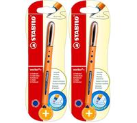 STABILO - Roller - worker+ - Punta media - azul (Paquete de 2)