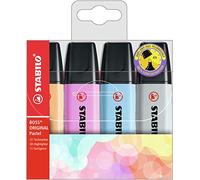 STABILO Rotulador boss fluorescente 70 pastel estuche de 4 unidades colores nuevos 2021 surtidos