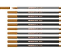 STABILO - Rotulador metálico premium - Pen 68 metallic - Pack de 10 - cobre