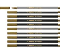 STABILO - Rotulador metálico premium - Pen 68 metallic - Pack de 10 - oro