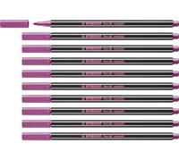 STABILO - rotulador metalico premium - Pen 68 metallic | pack de 10, rosa rojo