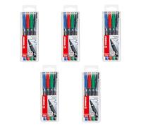 STABILO - Rotulador permanente - OHPen universal - punta media permanente - 5x Estuche de 4 unidades - Multicolor