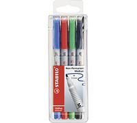 Marcador soluble STABILO OHPen universal - Punta media - Estuche con 4 colores
