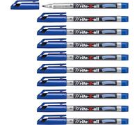 STABILO - Rotulador permanente - Write-4-all - punta media - Pack de 10 - azul