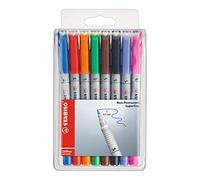 Marcador soluble STABILO OHPen universal - Estuche con 8 colores - Punta superfina