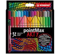 Rotulador premium punta media STABILO pointMax - Estuche ARTY con 32 colores