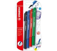 STABILO - rotulador - pointMax | pack de 4, azul ultramar, negro, carmín, verde
