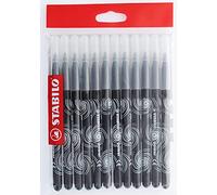 STABILO Power - Rotulador para colorear (12 rotuladores de punta media, color negro