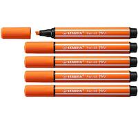STABILO - rotulador premium con punta biselada gruesa - Pen 68 MAX | pack de 5, amarillorojo