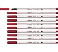 Rotulador premium punta de pincel STABILO Pen 68 Brush - Caja con 10 unidades color púrpura