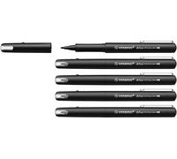 STABILO Rotulador premium punta de nailon dr!ver - Caja con 5 unidades color negro