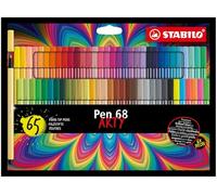 STABILO - Rotulador premium - Pen 68 - ARTY - Estuche de 65 - 65 colores diferentes