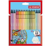STABILO Rotulador premium Pen 68 – Estuche con 18 colores