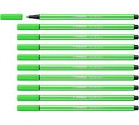 STABILO - Rotulador premium Pen 68 - Caja con 10 unidades color verde neón
