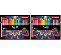 STABILO Rotulador premium Pen 68 - Estuche ARTY con 30 colores (Paquete de 2)
