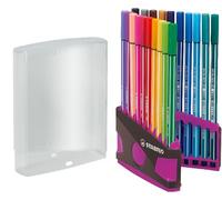 Rotulador premium STABILO Pen 68 - Estuche Colorparade gris y rosa con 20 colores